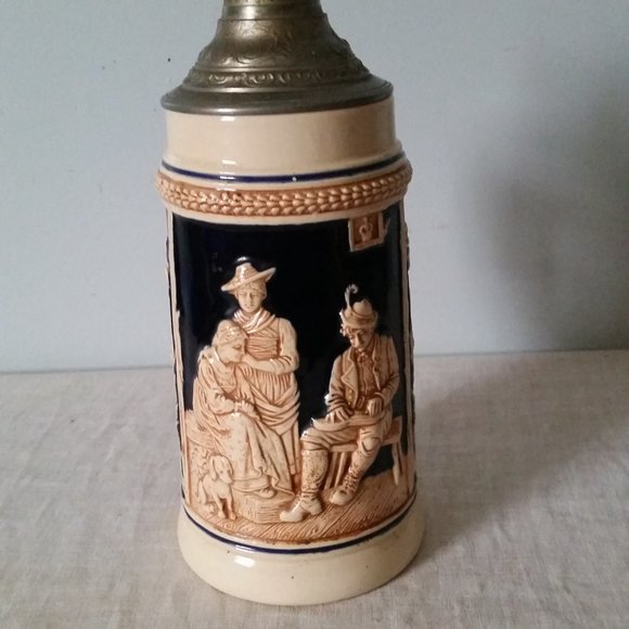 Art Vintage Lidded German Beer Stein West Germany Poshmark
